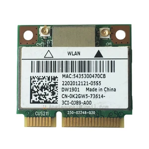 ATHEROS AR5B22 AR9462 DUAL BAND N + BLUETOOTH BT WIRELESS WIFI CARD DW1901 K2GW5 - Picture 1 of 6