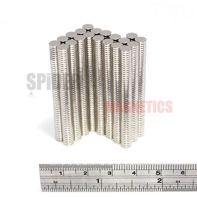 SPIDER MAGNETICS Super Strong Magnets 5x1 mm Small Neodymium Disc Magnet For Crafts 5mm dia x 1mm