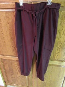 Banana Republic Burgundy Jogger Cinch Ankle Dress Pants - Large - Picture 1 of 9
