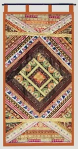 90" VINTAGE INDIAN SARI DOOR DÉCOR HUGE CURTAIN DRAPE PANEL TAPESTRY VALANCE - Picture 1 of 12