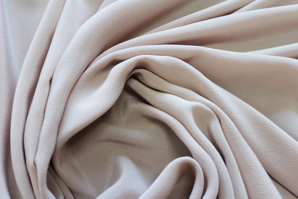 Seidenstoff 11,00€/m² reine Seide,Crepe de Chine beige dunkel zum Meterpreis G21 - Bild 1 von 1