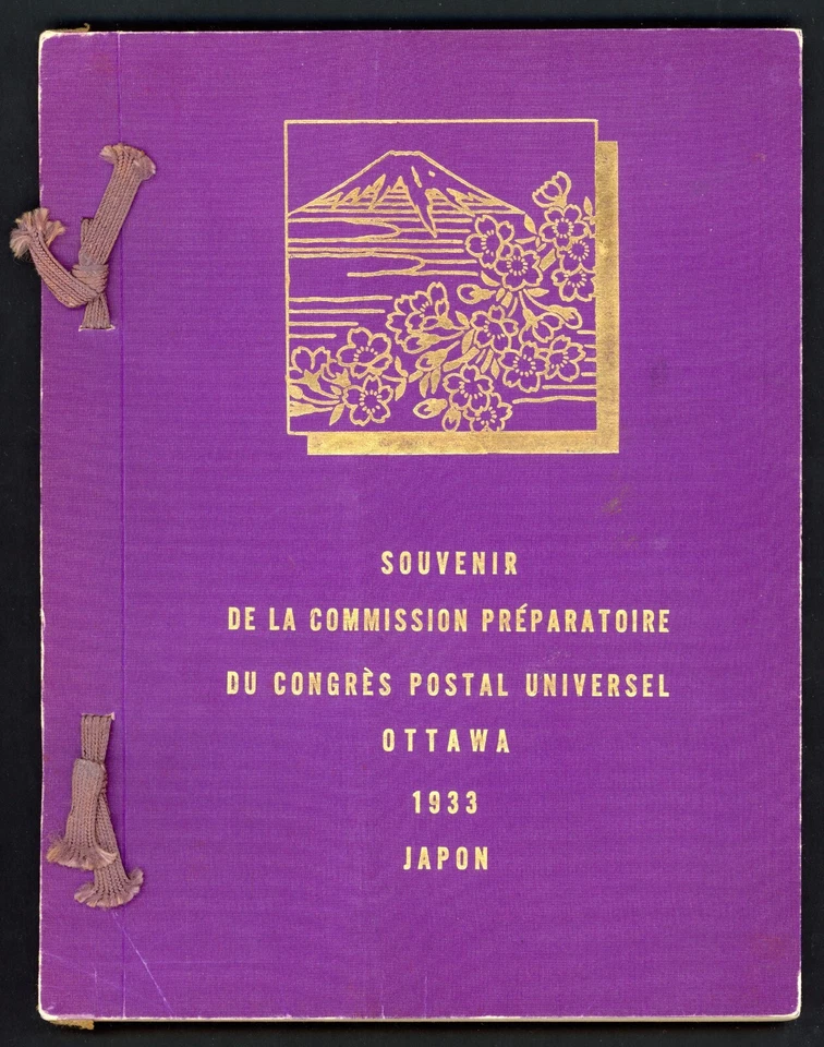Japan 1933 RARE Ottawa Canada UPU Presentation Book Containing 27 Diff Stamps - Image 1 of 4