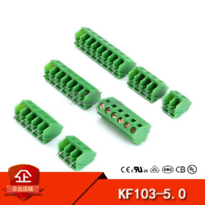 KF103 Terminal Block Screw PCB Terminal Connectors Mount 5.0mm Pitch 2P 3P Pin - Image 1 of 4