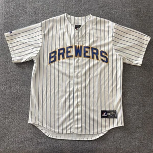 Majestic MLB Milwaukee Brewers Jean Segura Baseball Jersey Mens Large - Picture 1 of 7