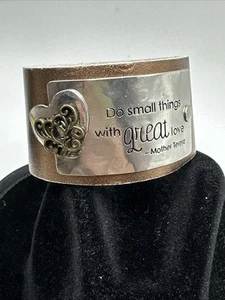 Leder Gold Armband eine Metallplatte liest Do Small Things With Great Love 7” 8” - Bild 1 von 12
