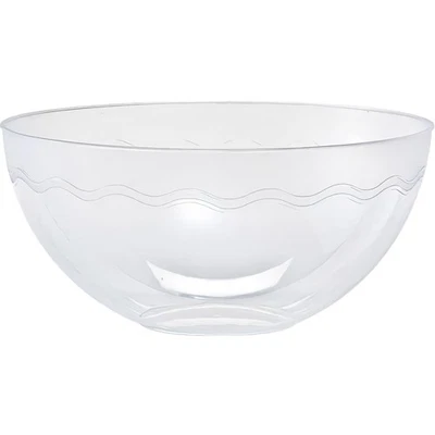 Premium Clear Heavy Weight Plastic Wave Serving Bowl - 100oz (1 Pc.) - Elegan... - Image 1 of 2