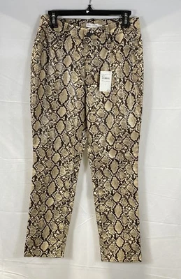 Good American Women Beige Snake Print Pants Size 4/27 - Image 1 of 4