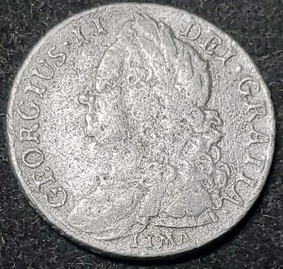 1745 Великобритания шесть пенсов король Георг II - Лима - Изображение 1 из 3