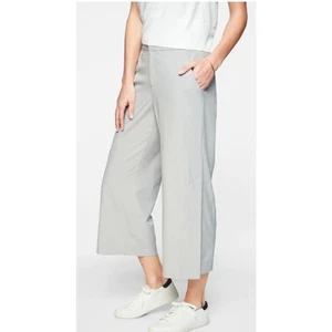 ATHLETA Tribeca Crop Pant Galactic Grey Wide Leg Snap Hem Lightweight, size 6  - Picture 1 of 15