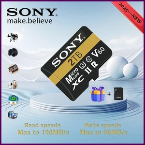 SONY 2TB 1TB 512GB 128GB Memory Micro SD Card V60 High Speed for... - Picture 1 of 24