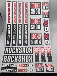 Rock Shox Fahrrad Gabel Dämpfer Aufkleber Fahrrad Cycle Blatt 22 Sticker Vinyl MTB - Bild 1 von 8