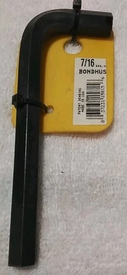 15815 BONDHUS  7/16" L- TYPE HEX WRENCH USA 🇺🇸 - Image 1 of 3