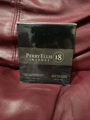 Perry Ellis 18 Intense Men Colonia Spray 3.4 OZ Y Desodorante en Barra Nuevo en Caja Foto 1 de 2