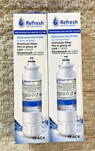 2 NEW - Refresh R-9490 Refrigerator Water Filter For LT800P & Kenmore 469490 - Picture 1 of 4