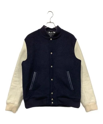 uniform experiment Stadium jacket Size: 4 White x navy Men UE-156014 - Image 1 of 4