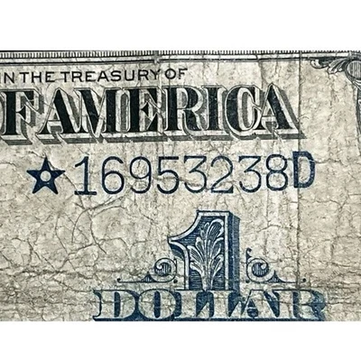 Star Horsebanket 1923 $1 Blue Seal Silver Certificate - Image 1 of 3