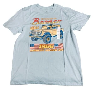 Ford Bronco NWT Size Medium Men Unisex Light Blue Lightweight Crew Neck Shirt - Picture 1 of 7