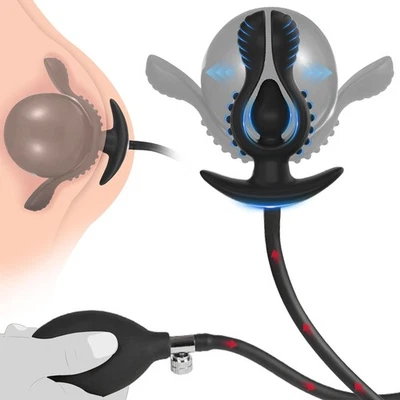 MFMYEE Silicona Inflada Super Big Butt Plug Dilatador Punto G Estimulación Anal... Foto 1 de 4