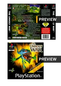 The Unholy War - Replacement PS1 PlayStation Covers Inlay Front Back Box Art - Picture 1 of 3