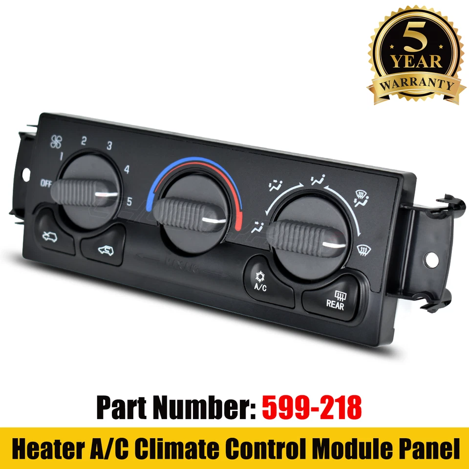 A/C Heater Climate Control Panel 599-218 for 2002 Chevrolet Avalanche 1500 2500 - Imagem 1 de 4