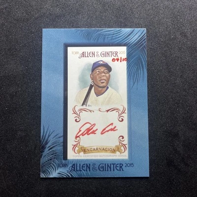 2015 Topps Allen & Ginter's Edwin Encarnacion Framed Mini Red Ink Auto #D /10 - Image 1 of 2