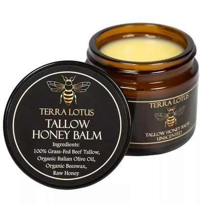Terra Lotus Organic Beef Tallow with Raw Honey Unscented Moisturizing Balm - Image 1 of 4