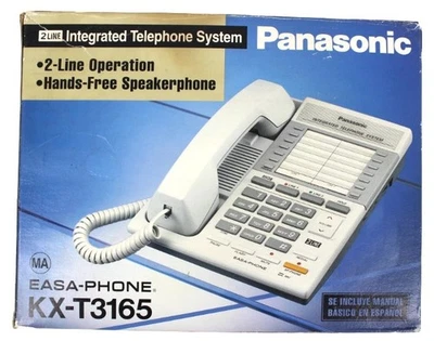 Panasonic KX-T3165 White 2-Line LANDLINE CORDED  Telephone  WITH SPEAKER PHONE - Image 1 of 3