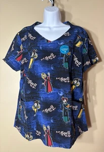 Women’s Size Large Hocus Pocus Disney Tooniforms Scrub Top Princess Cut NWT - Picture 1 of 10