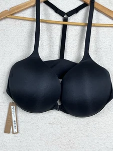 SKIMS Ultimate Push-Up Front Closure Bra Black 34DDD Onyx NWT  4376 (B451) - Foto 1 di 5