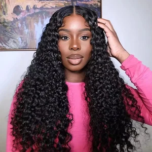 Wear And Go Best Water Wave 13x4 HD Lace Frontal Wig Wet Glueless Deep Water 180 - Picture 1 of 13