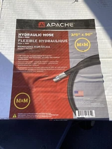 Manguera hidráulica sintética de 2 hilos resistente al aceite Apache 98398250 3/8 x 96 pulgadas NUEVA - Imagen 1 de 2