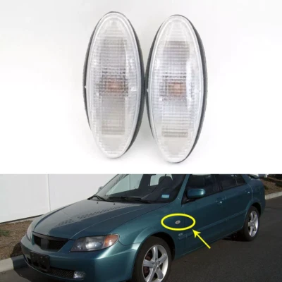 Pair Side Fender Marker Lamp Light For MAZDA 323 626 MPV Premacy Protege MX-6 - Image 1 of 4
