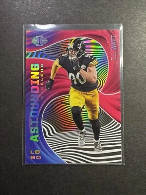 2020 Panini Illusions /399 T.J. Watt Astounding Acetate Pink #A18 - Image 1 of 2