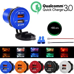 DC12V-24V Auto Zigarettenanzünder Dual USB Ladegerät Steckdose Netzteil Adapter - Zdjęcie 1 z 16
