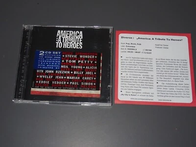 AMERICA: A TRIBUTE TO HEROES - V.A. / 2-CD-SET 2001 & PROMO-SHEET - Bild 1 von 2