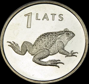 Lettland / Latvia / Latvija - 1 lats. Coin 2010 Toad (circulated). # 044 - Picture 1 of 2
