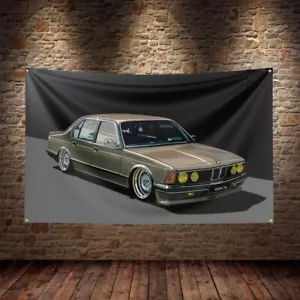 BMW E24 Classic Coupe Vintage Car Model Flag Banner 3x5ft Decor Home Garage - Picture 1 of 5
