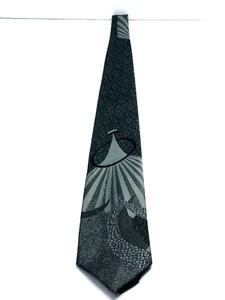 Vintage McGregor Futuristic Alien Spaceship Abstract Tie - Picture 1 of 16