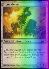 Magic the Gathering MTG Stone Golem (215) Magic 2011   LP FOIL