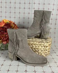 Sam Edelman ""Bernie"" Fransen Wildleder Stiefeletten Gr. 8 Boho Western EUR 38 NEU OHNE ETIKETT - Bild 1 von 9