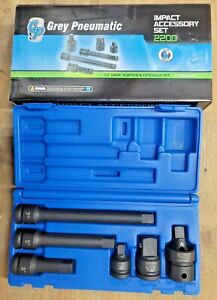 Grey Pneumatic #2200 6pc 1/2" dr Impact Extension, Adapter & Universal Joint Set