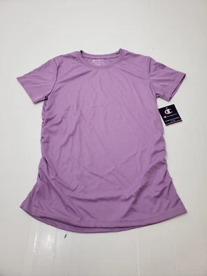 Camisa Champion Mujer Manga Corta Cuello Redondo Elástica Lados Acanalados Púrpura M Nueva Con Etiquetas Foto 1 de 4