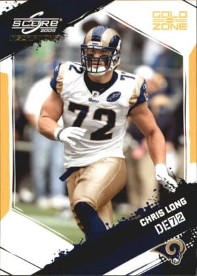 2T2577 - 009 Score Inscriptions Gold Zone #265 Chris Long /50 Rams NM-MT - Image 1 of 2
