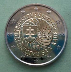 Slowakei 2 Euro Gedenkmünze 2016 EU-Ratspräsidentschaft Euromünze commemorative - Bild 1 von 1