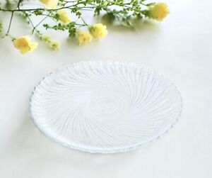 VTG Arcoroc SEABREEZE Clear Swirl Scalloped 7 3/8” Salad Plate NEW