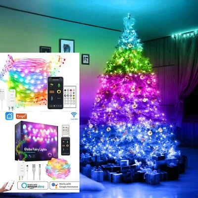 LUCI DI NATALE ALBERO SMART WIFI APP TELECOMANDO CHRISTMAS CATENA LED MUSICA USB