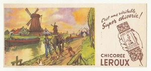 *** Chicorée LEROUX _ Mühle, Hausboot, Zugpferd *** Antiker Lunchbox 22 x 10 - Bild 1 von 2