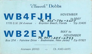 QSL Karte CB AMATEURFUNK Postkarte 1969 New Jersey WB4FJH / Florida WB4FYL mit Briefmarke - Bild 1 von 2