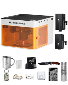 ATOMSTACK P1 Dual Laser Gravur, 5W Diode, 1.2W Infrarot Laser, Laser Cutter - Bild 1 von 9