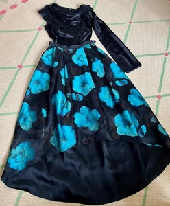 GORGEOUS St. John Evening Hi-Low Skirt & Satin Top set Sz 4/ S - Picture 1 of 12